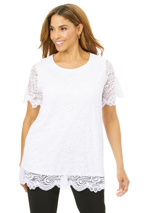 Stretch Lace Tunic (Plus Available)