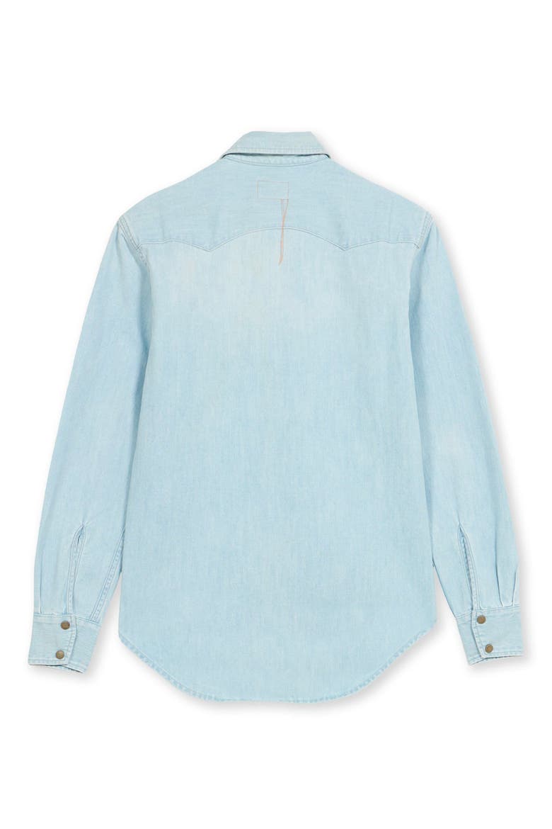 Denim Stone Wash Shirt, Alternate, color, PALE BLUE