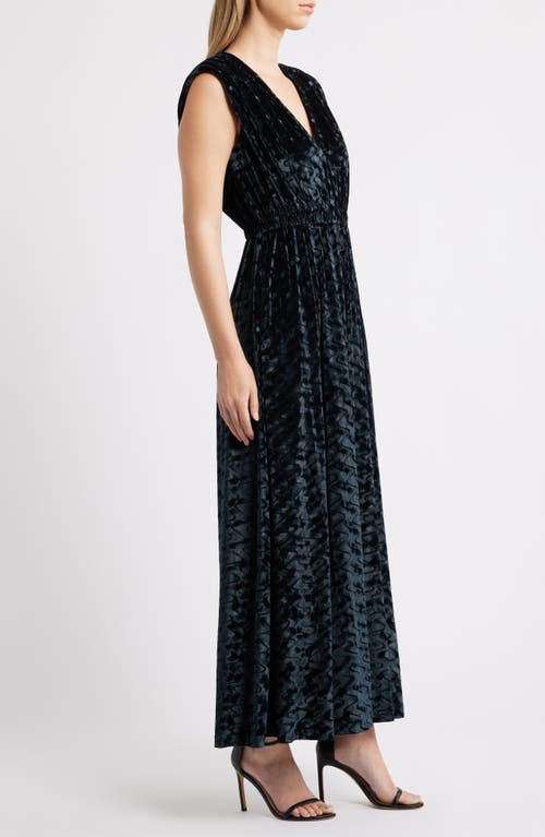 Parker The Marley Texture Velvet Maxi Dress In Black