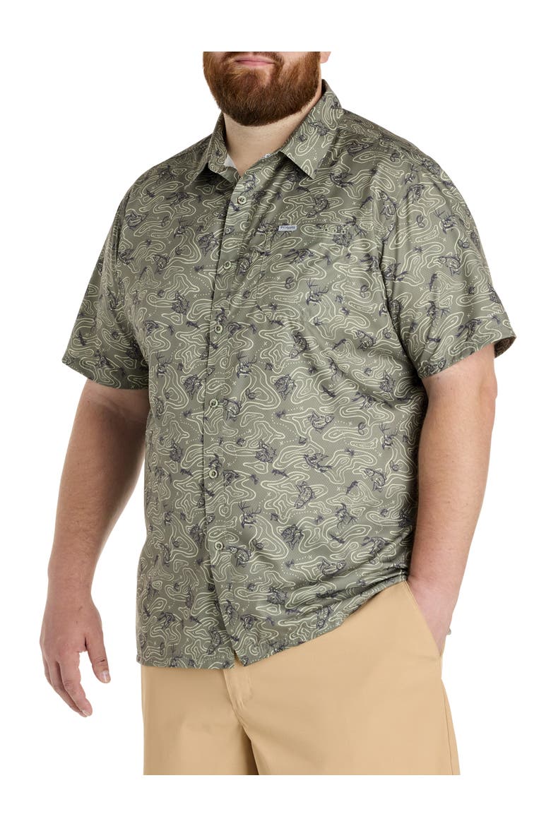 Big & Tall Super Slack Tide Camp Shirt, Main, color, CYPRESS GAMEPLANS