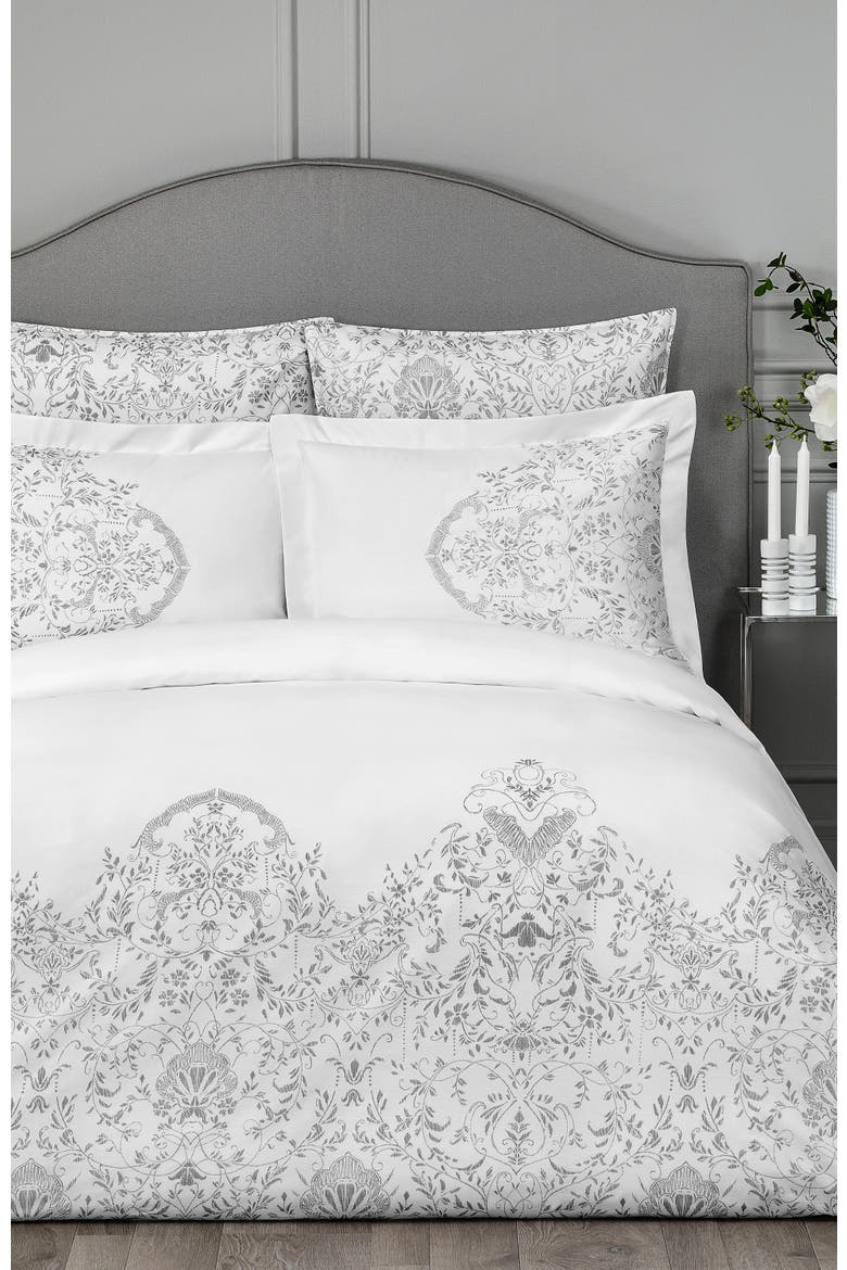 Amaris duvet cover, Alternate, color, Grey