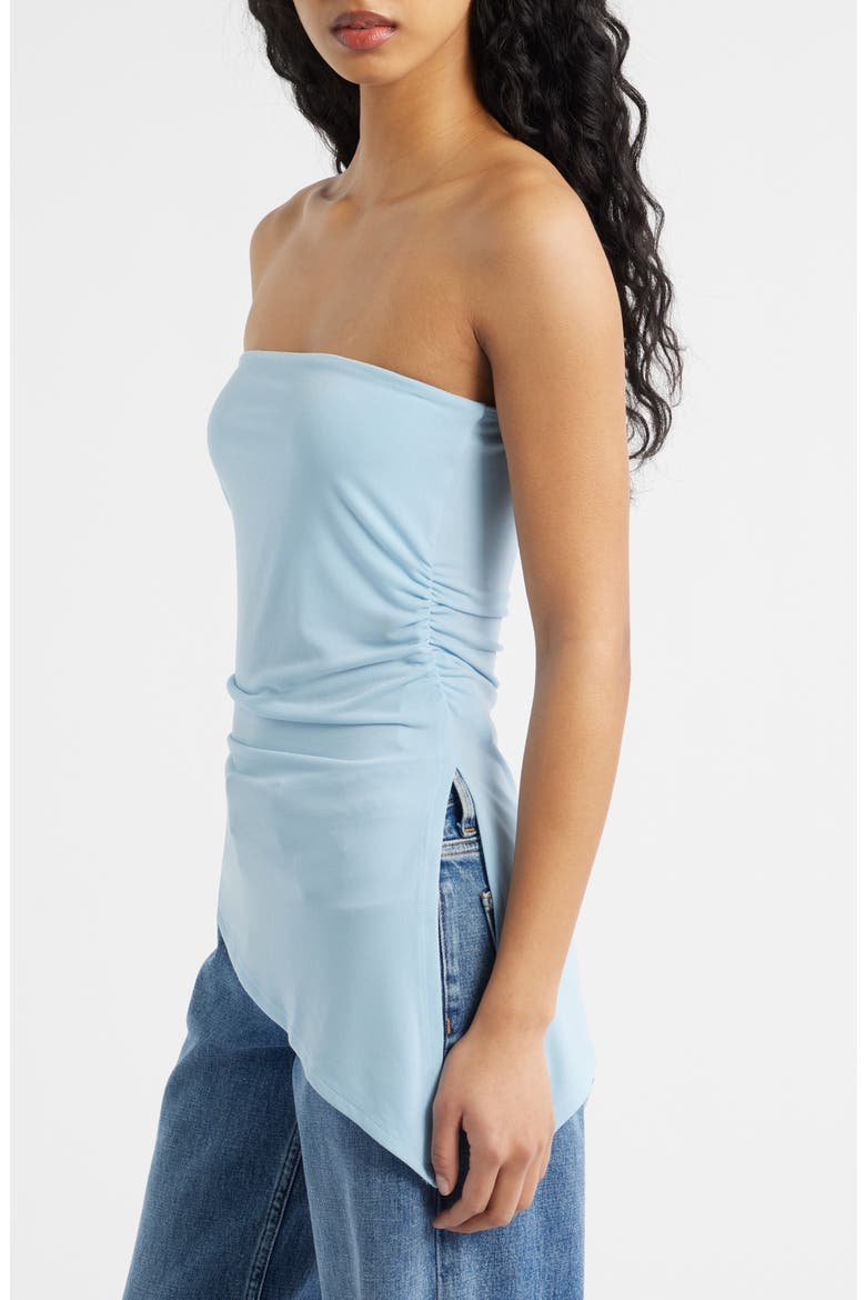 Ines Asymmetric Hem Bandeau Top, Alternate, color, BLUE