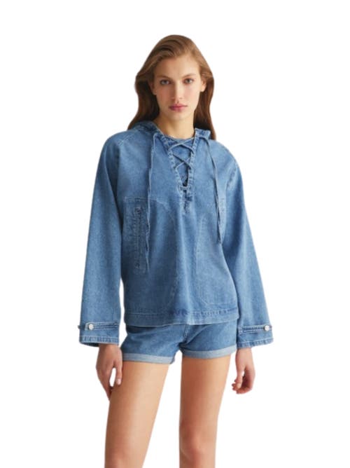 Labeca London Denim Hoodie in Blue  product