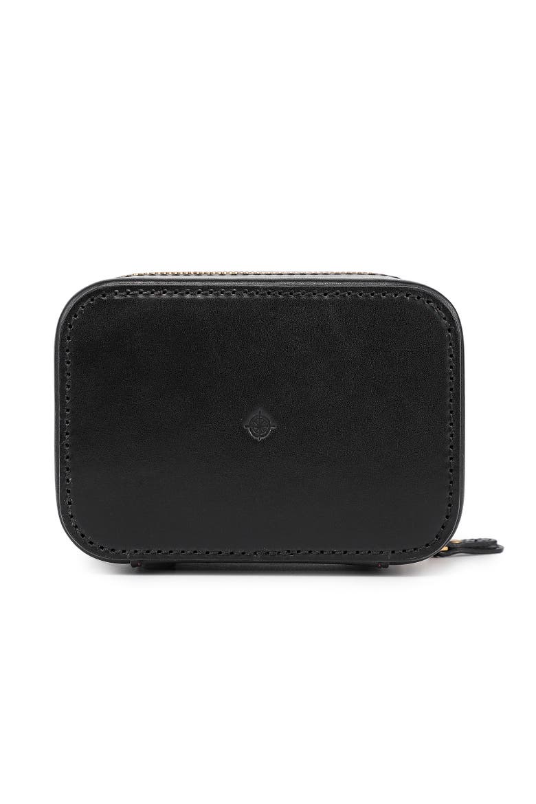 Jewelry And Watch Genuine Leather Travel Box, Alternate, color, Black