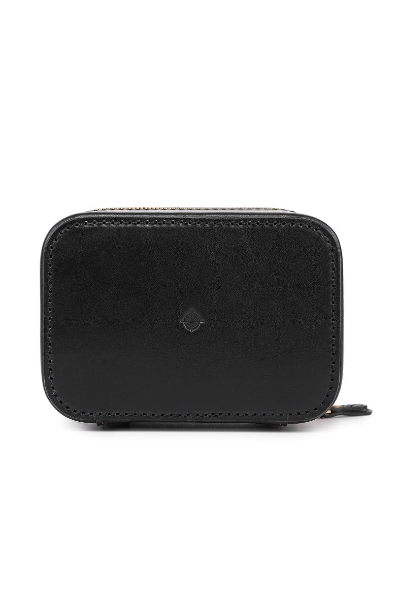 OLD TREND Jewelry And Watch Genuine Leather Travel Box, Alternate, color, Black