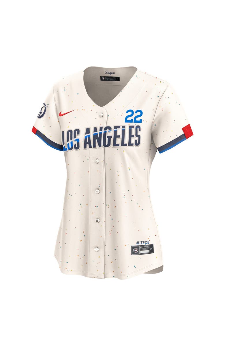 Nike Women's Nike Clayton Kershaw Cream Los Angeles Dodgers 2024 City Connect Limited Player Jersey, Alternate, color, 