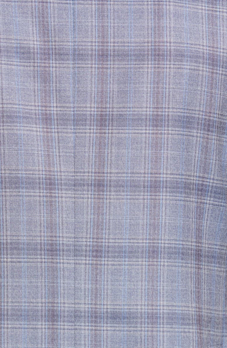 Canali Kei Trim Fit Plaid Wool Sport Coat, Alternate, color,