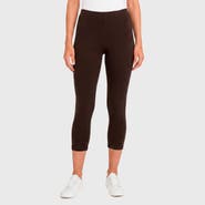 CITY THREADS Women's Soft 100% Cotton Everyday Wear Capri Leggings