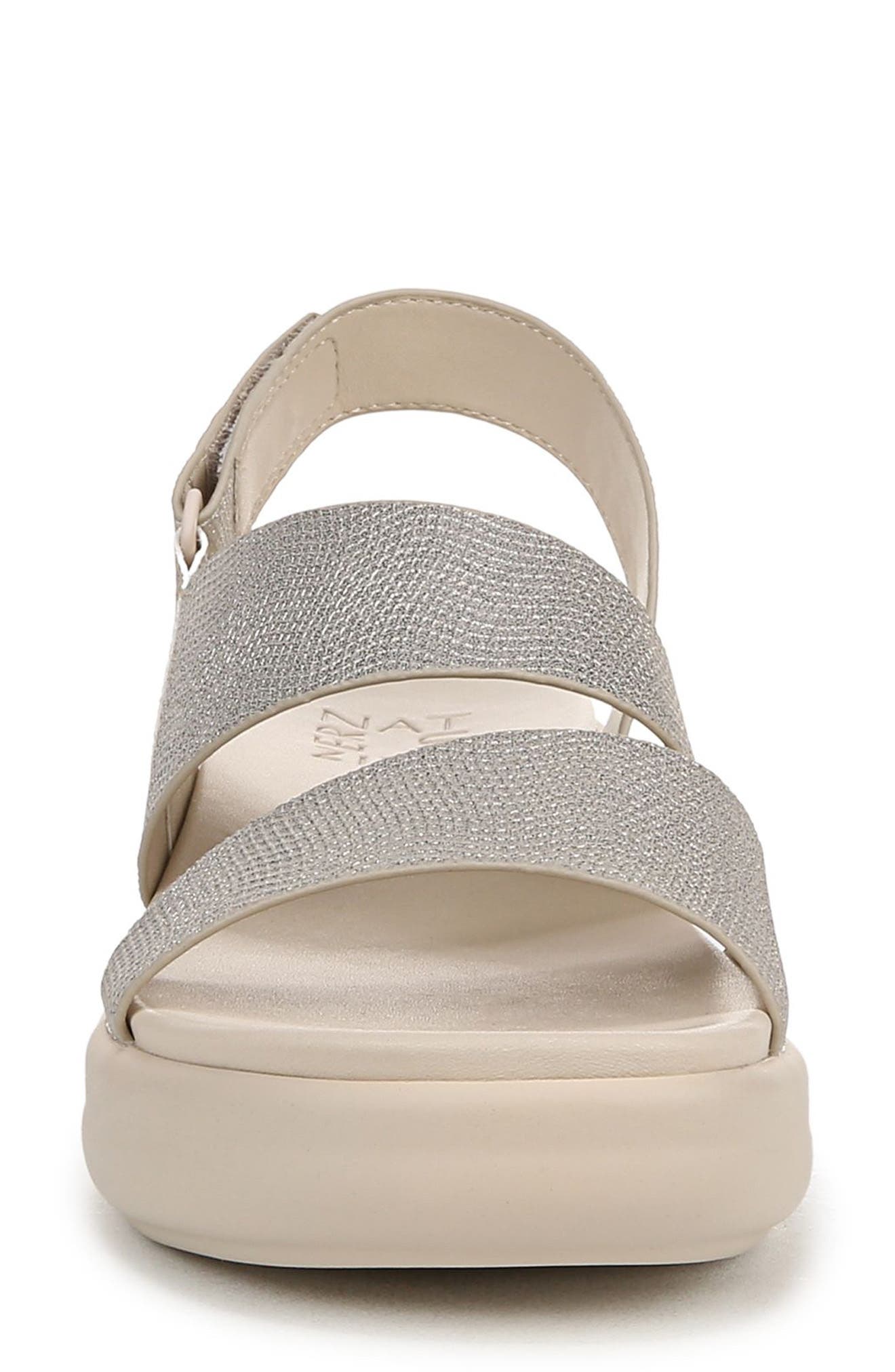 Naturalizer Darby Slingback Wedge Sandal, Alternate, color, Warmsilver