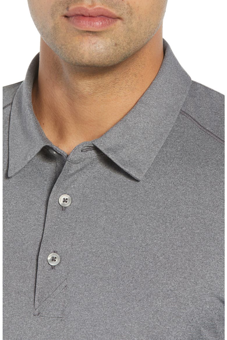 Matthew DryTec Long Sleeve Polo, Alternate, color, ELEMENTAL GREY HEATHER