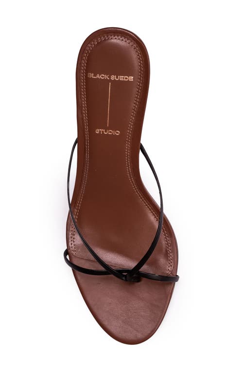 Shop Black Suede Studio Jade Slide Sandal In Chestnut Leather
