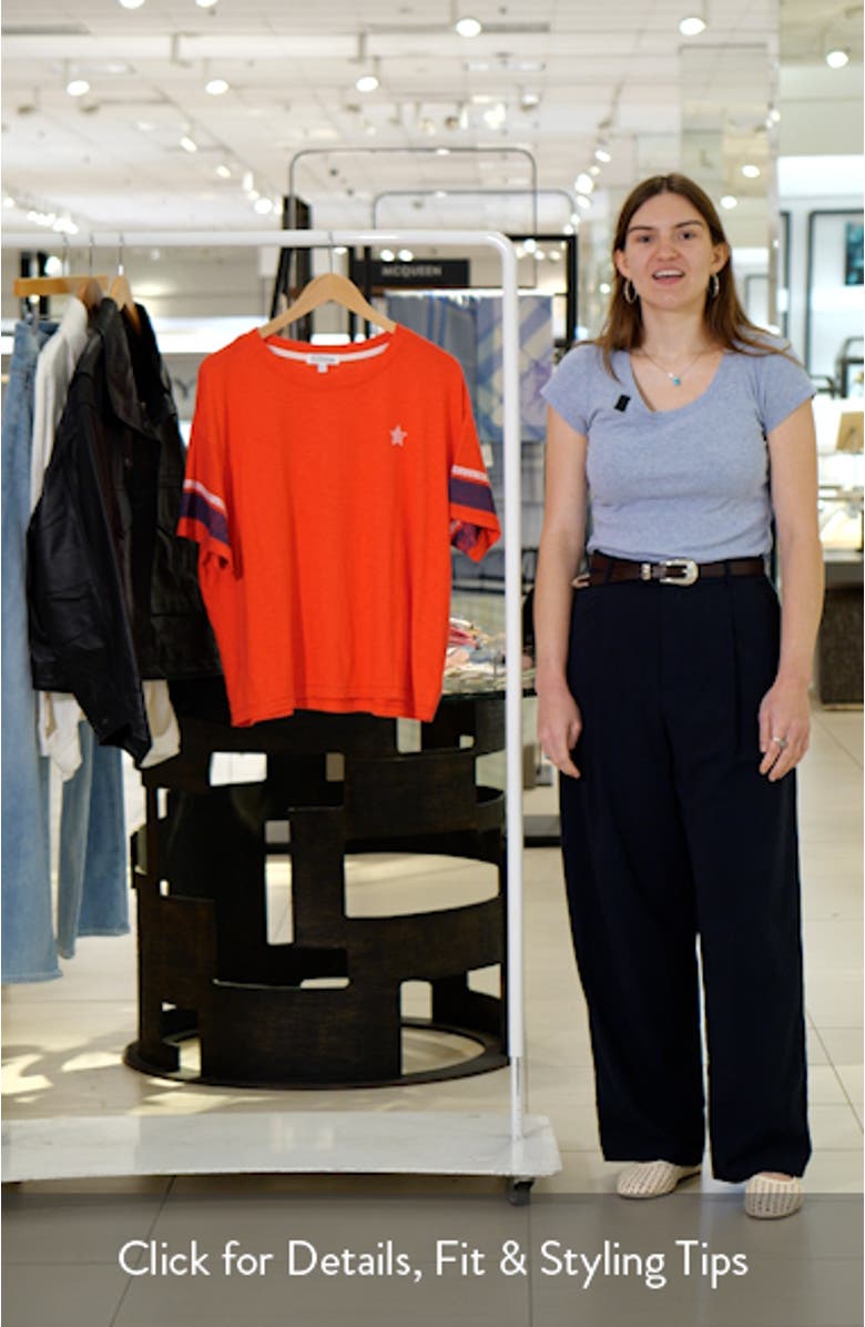 Star Spangled Summer Cotton & Modal Pajama T-Shirt Top, sales video thumbnail