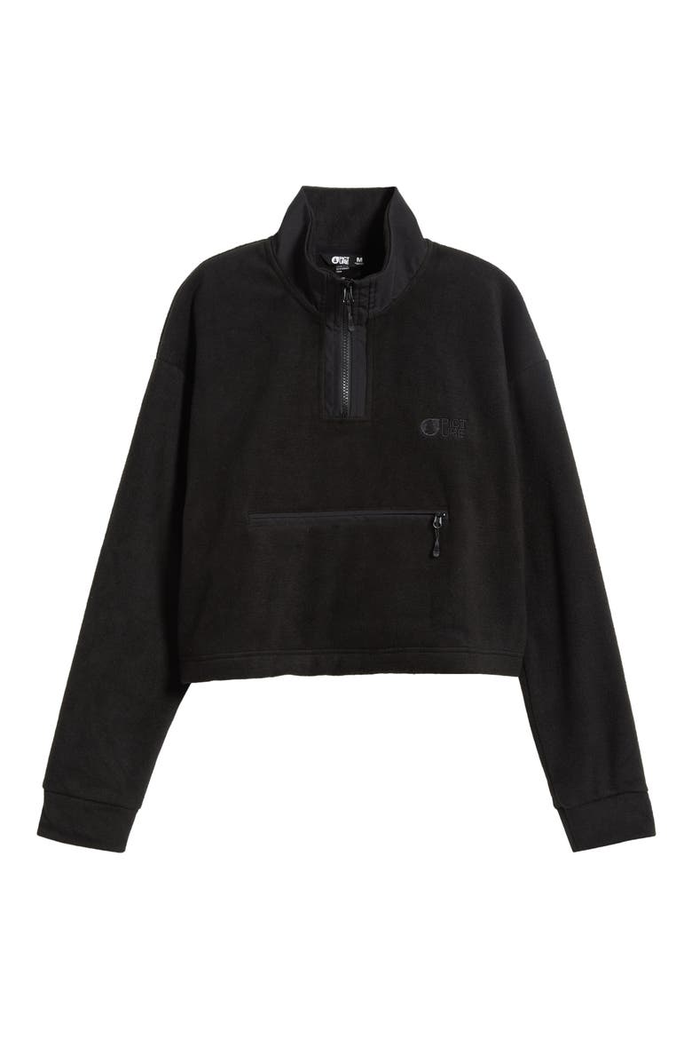 Tilite Quarter Zip Fleece Top, Alternate, color, BLACK