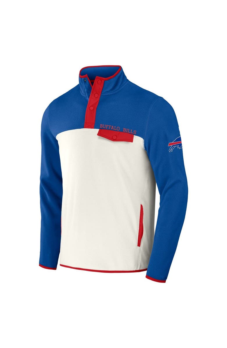 NFL X DARIUS RUCKER Men's NFL x Darius Rucker Collection by Fanatics Royal/Cream Buffalo Bills Micro Fleece Quarter-Snap Jacket, Alternate, color, 