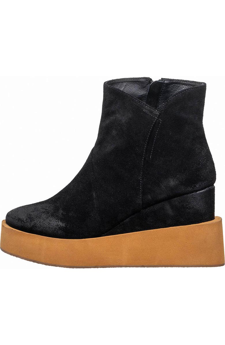 ANTELOPE Suede Platform Wedge Boot, Alternate, color, Black