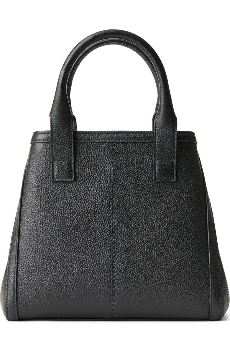 Lafayette 148 New York Mini L Grained Leather Tote, Main, color, Black