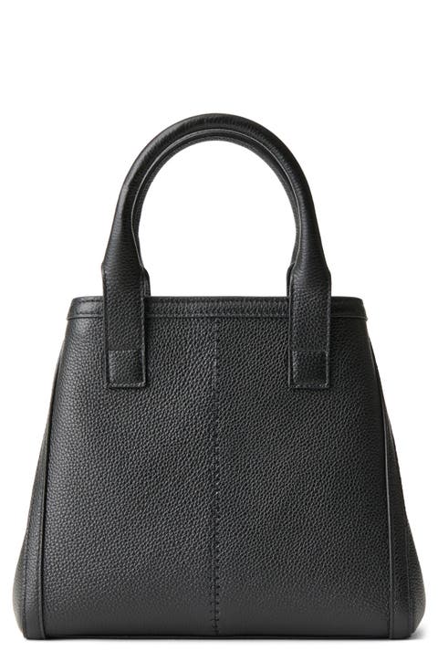 Mini L Grained Leather Tote
