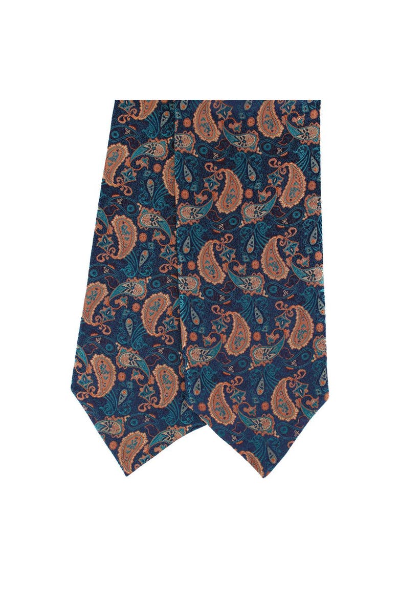 The Prince Stately Paisley Silk Ascot, Alternate, color, Blue Paisley