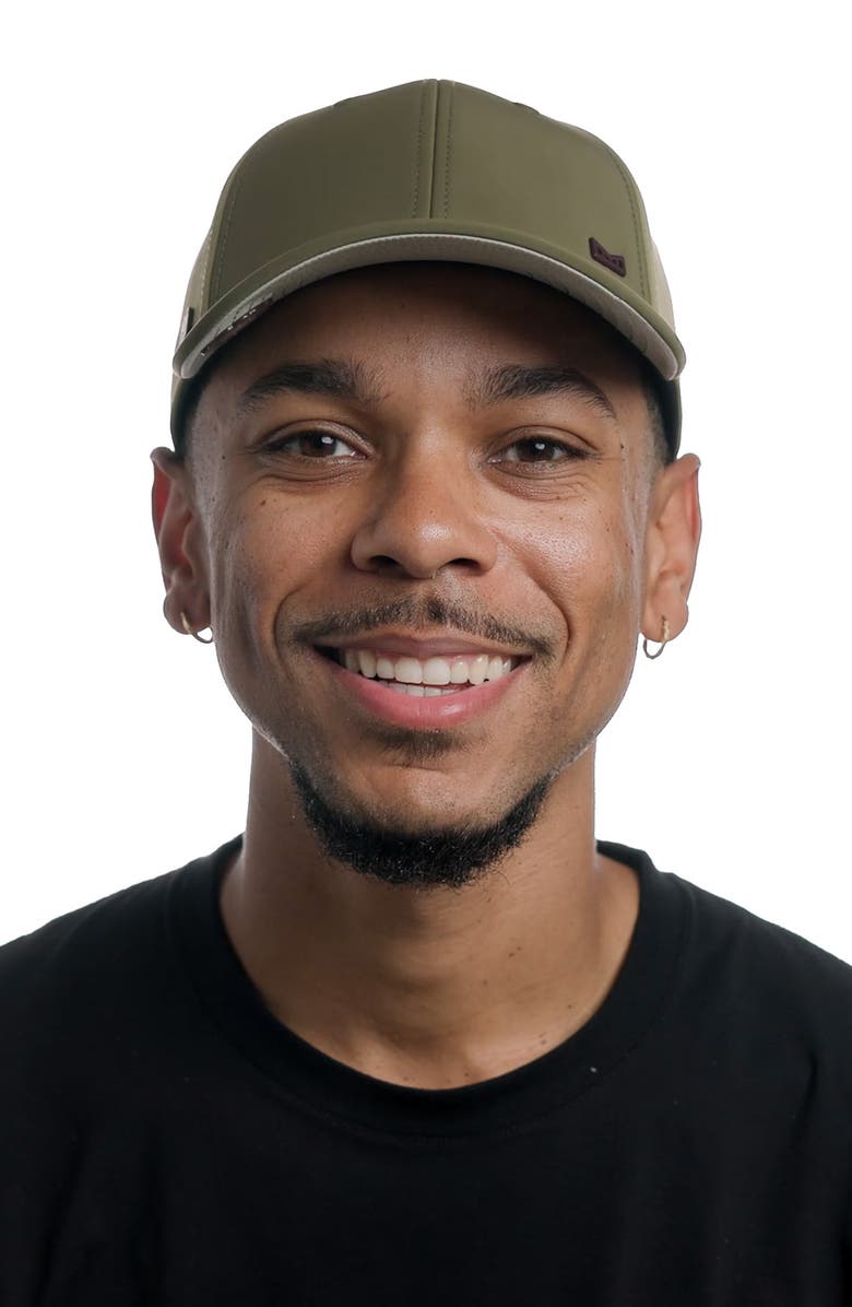 Melin Thermal Agame Infinite Performance Snapback Hat, Alternate, color, Dark Olive / Fig