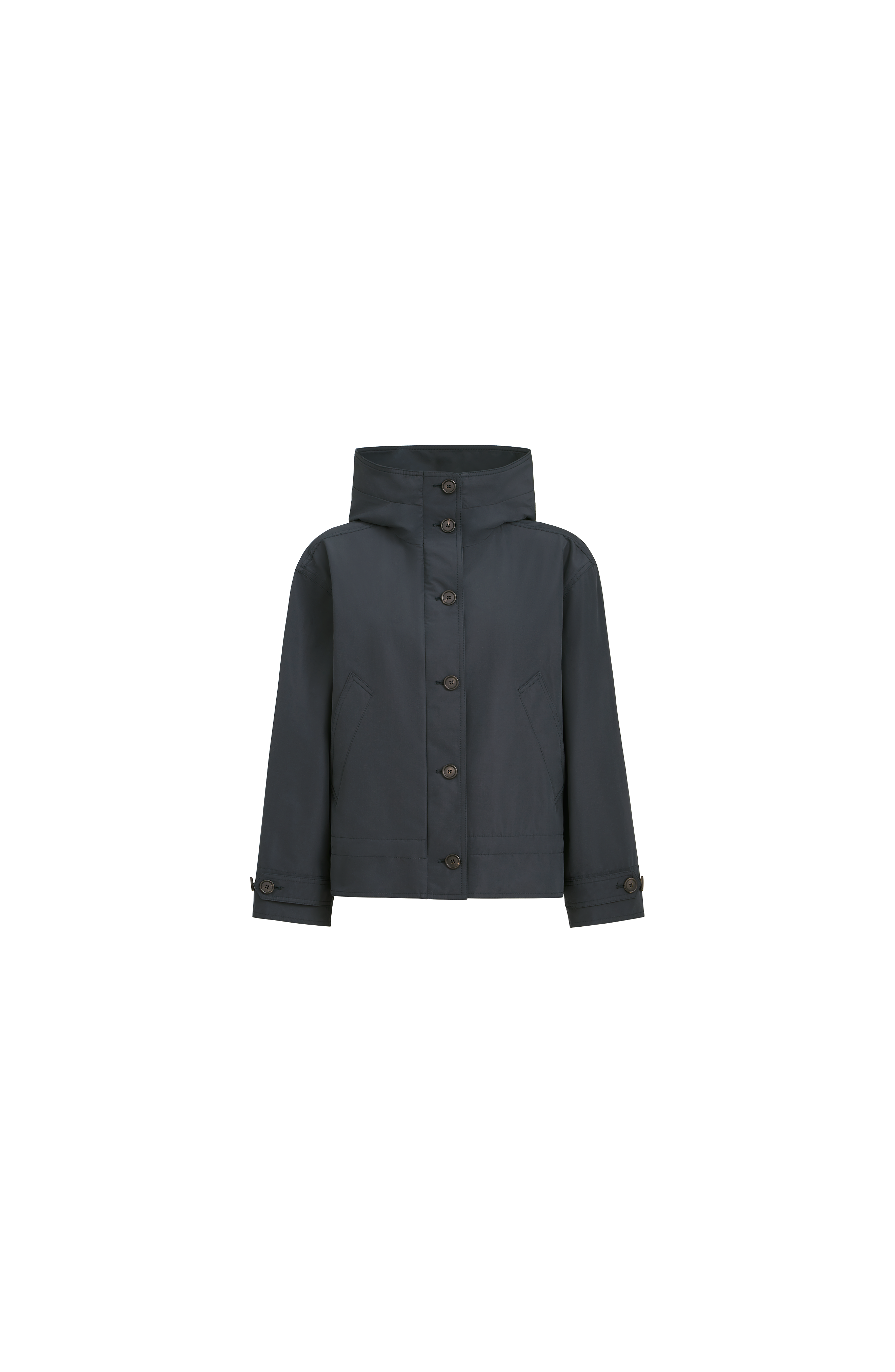 Taffeta outerwear jacket with monili - image 2