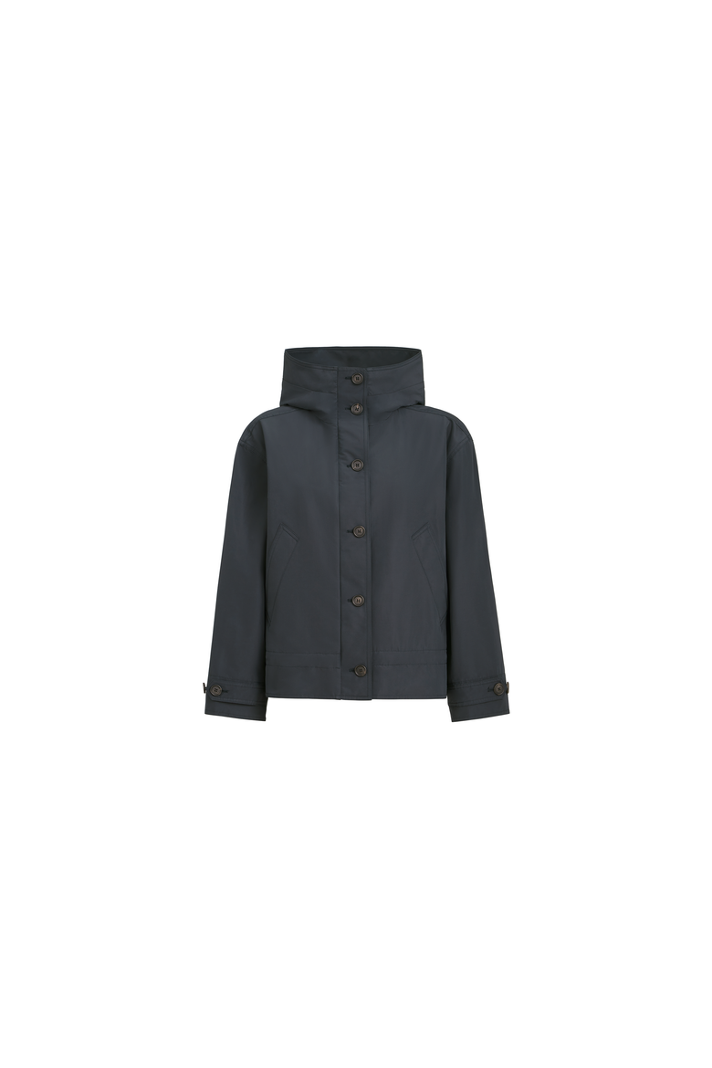 Taffeta outerwear jacket with monili, Alternate, color, Blue