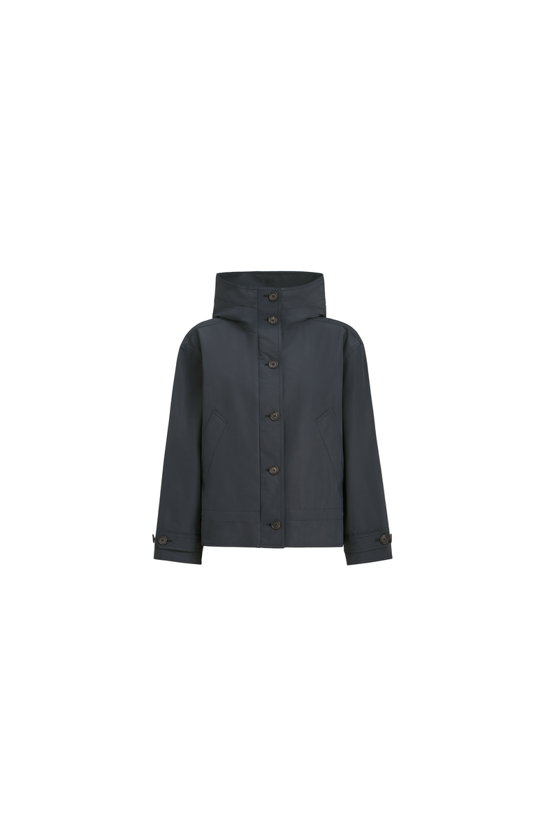 Brunello Cucinelli Taffeta outerwear jacket with monili, Alternate, color, Blue