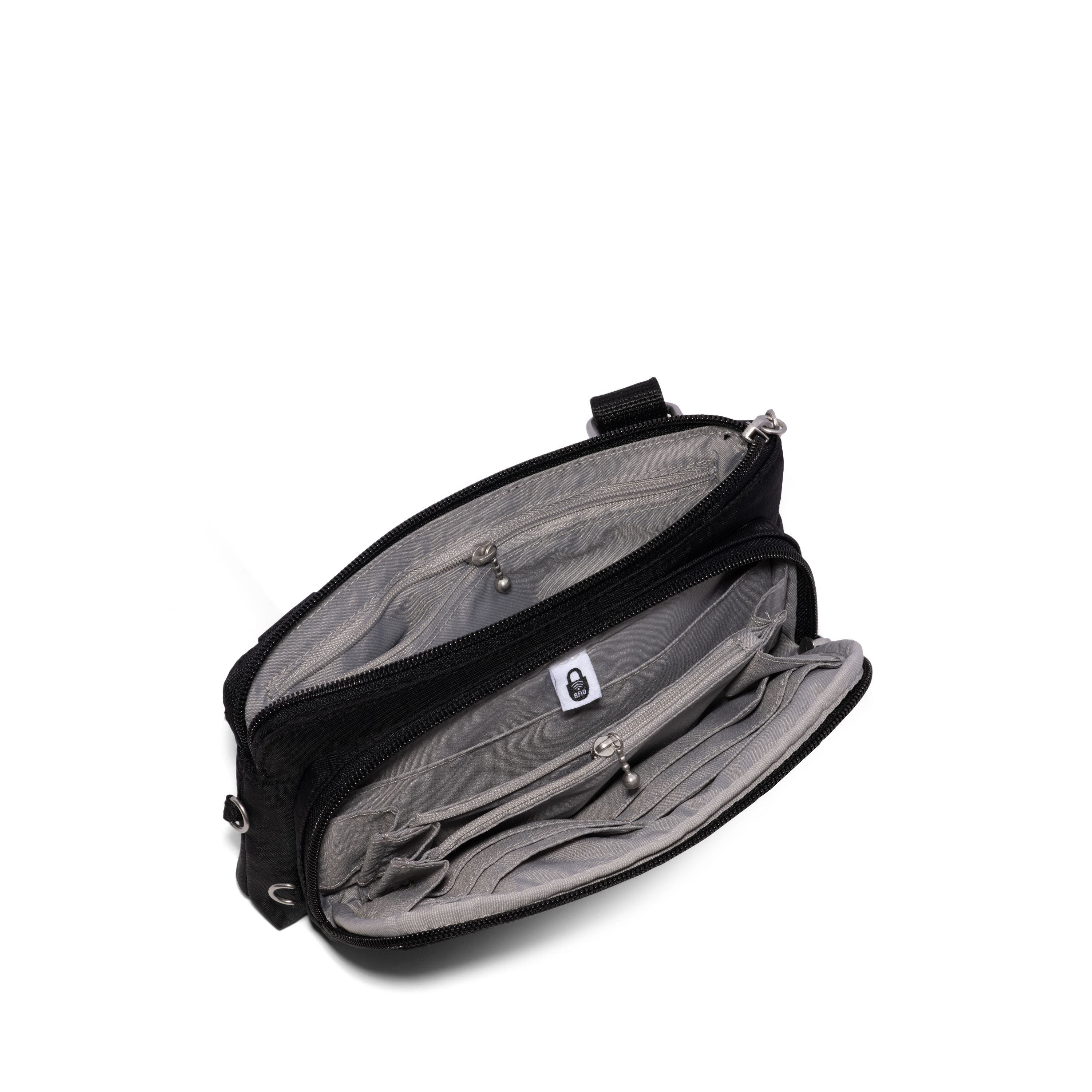 BAGGALLINI Securtex Anti-Theft Mini Wallet Crossbody, Alternate, color, Black