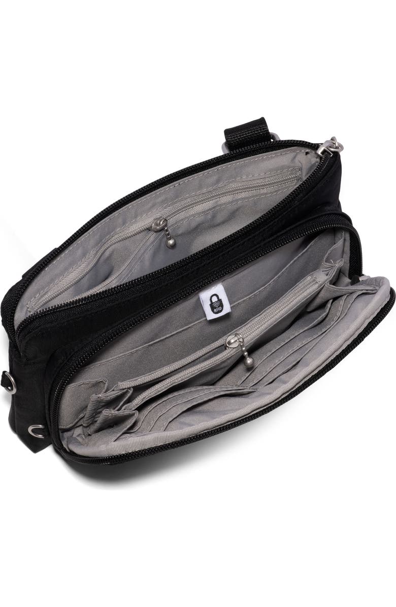 BAGGALLINI Securtex Anti-Theft Mini Wallet Crossbody, Alternate, color, Black