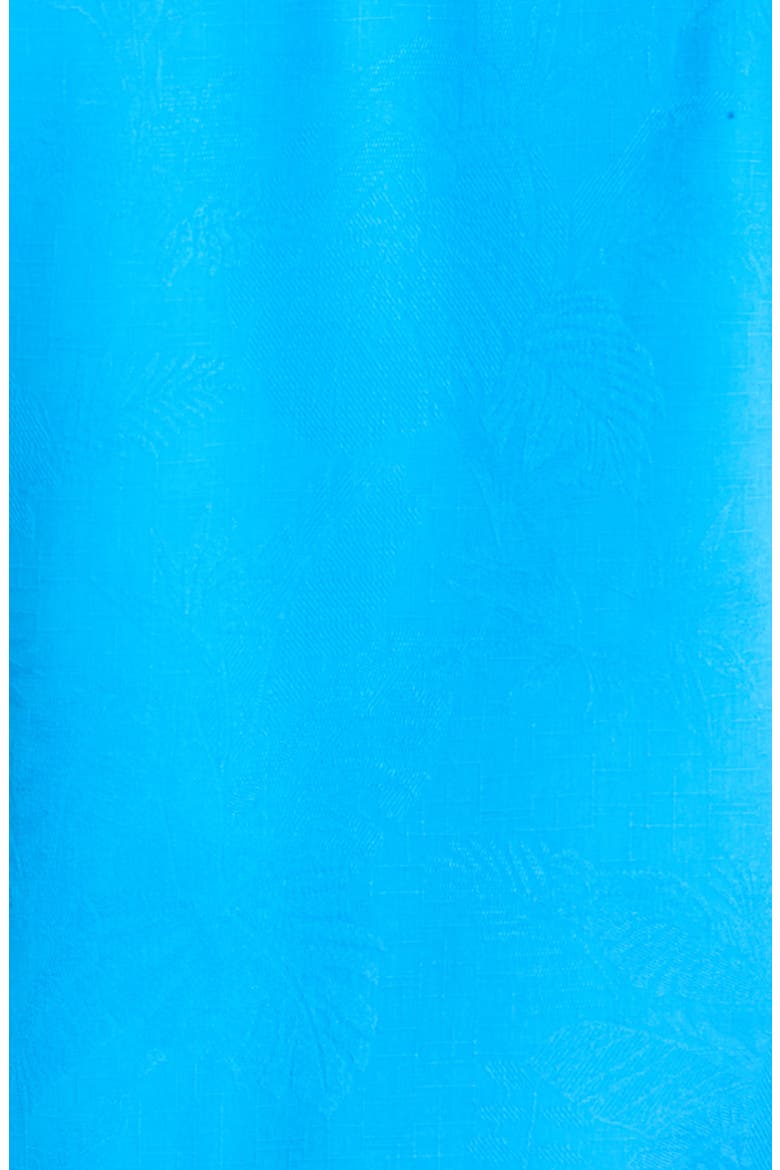 St Lucia Fronds Silk Camp Shirt, Alternate, color, SANTORINI BLUE