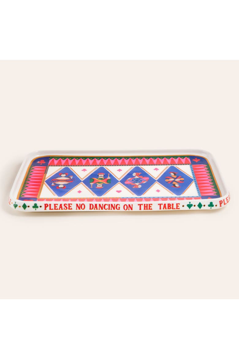 Shekou Porcelain Decorative Tray Curated Decor, Alternate, color, Blue