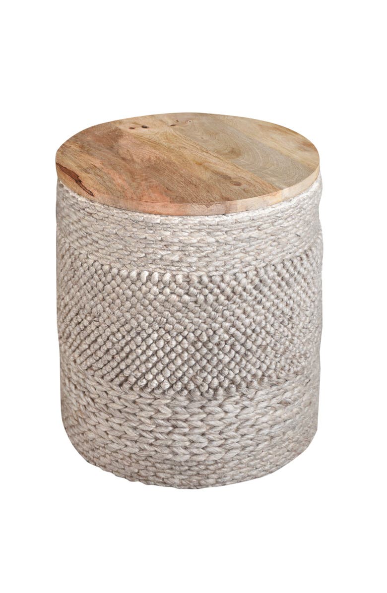 Anaya Textured Handwoven Storage Side Table, Alternate, color, 