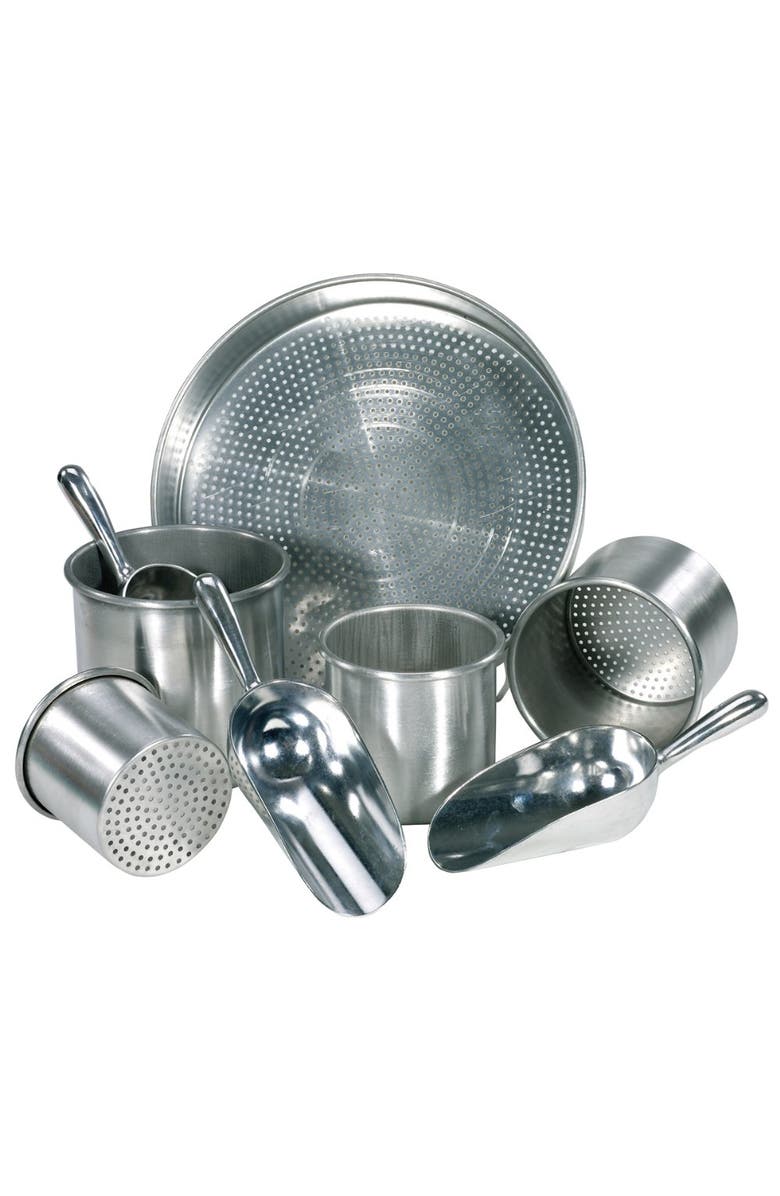 Kaplan Early Learning Company Aluminum Scoops & Sifter Set, Main, color, 