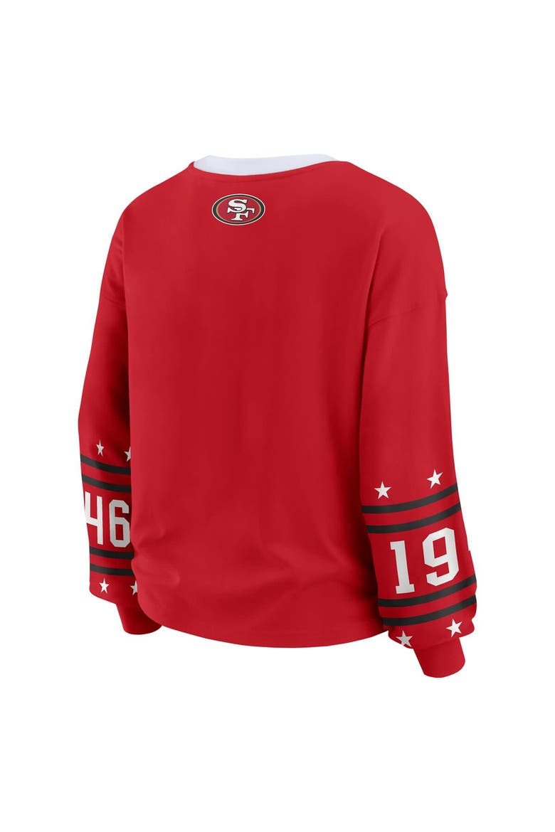 Women's WEAR by Erin Andrews  Scarlet San Francisco 49ers Sport Long-Sleeve T-Shirt, Alternate, color, Scarlet