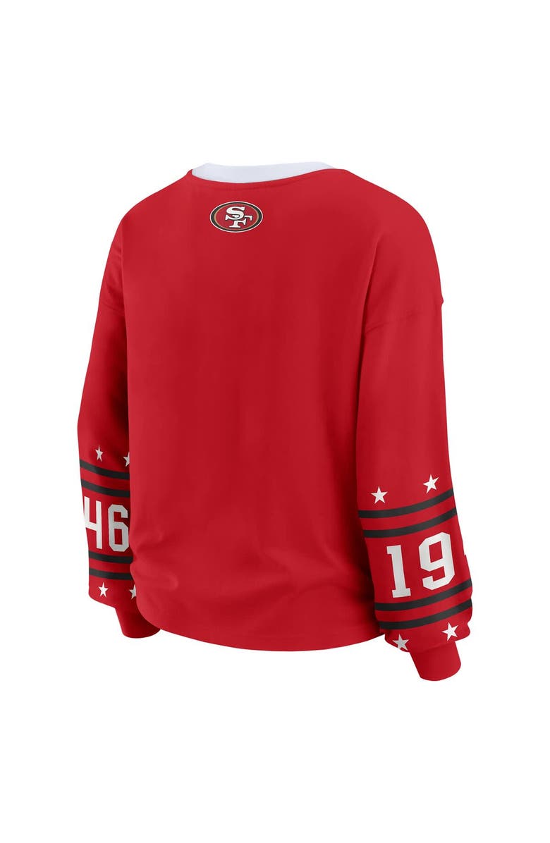WEAR by Erin Andrews Women's WEAR by Erin Andrews  Scarlet San Francisco 49ers Sport Long-Sleeve T-Shirt, Alternate, color, Scarlet