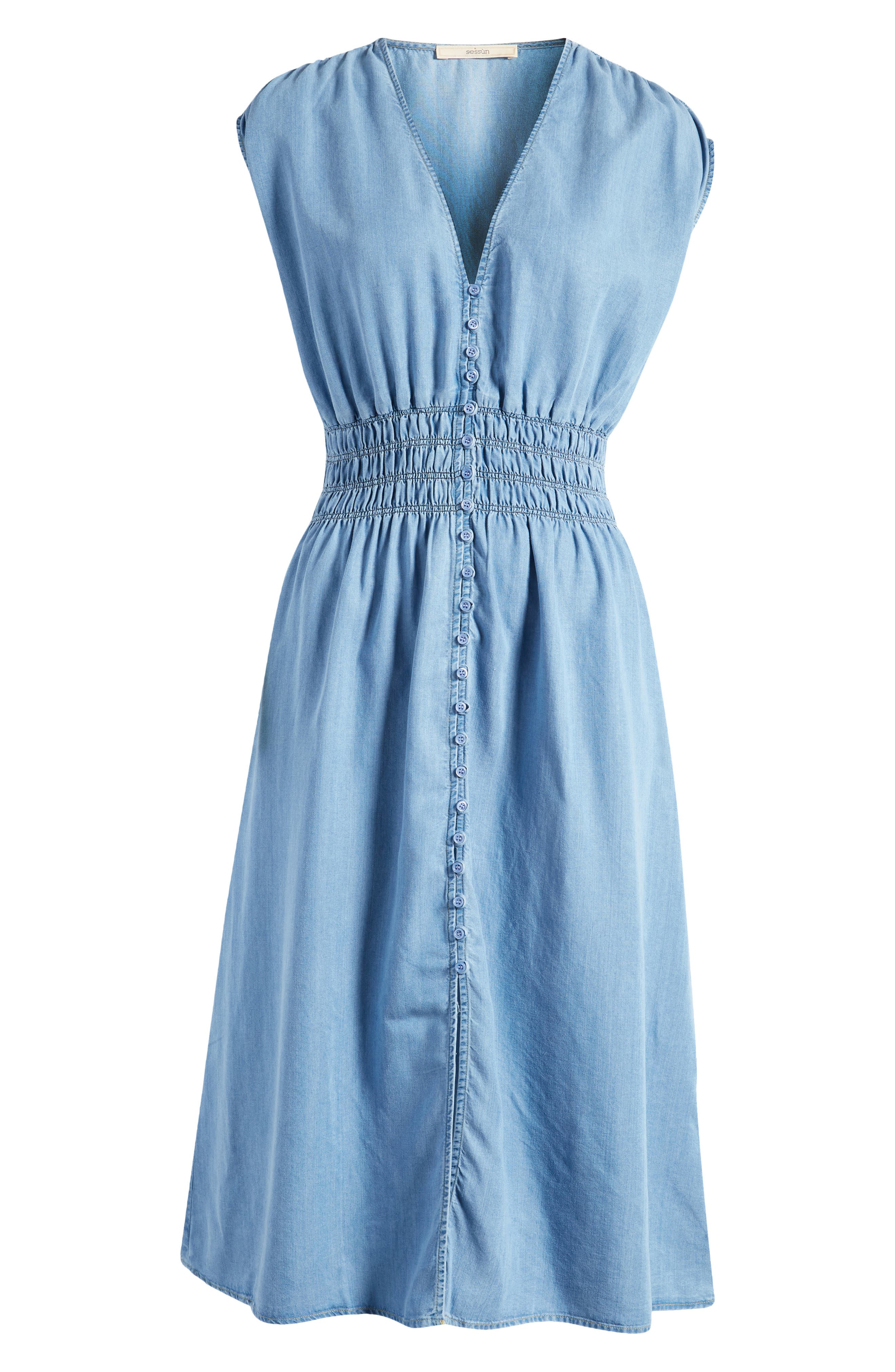 mama lyocell denim dress Buy Mid Blue Lightweight TENCEL Denim Beach Midi Kaftan Dress from Next USA