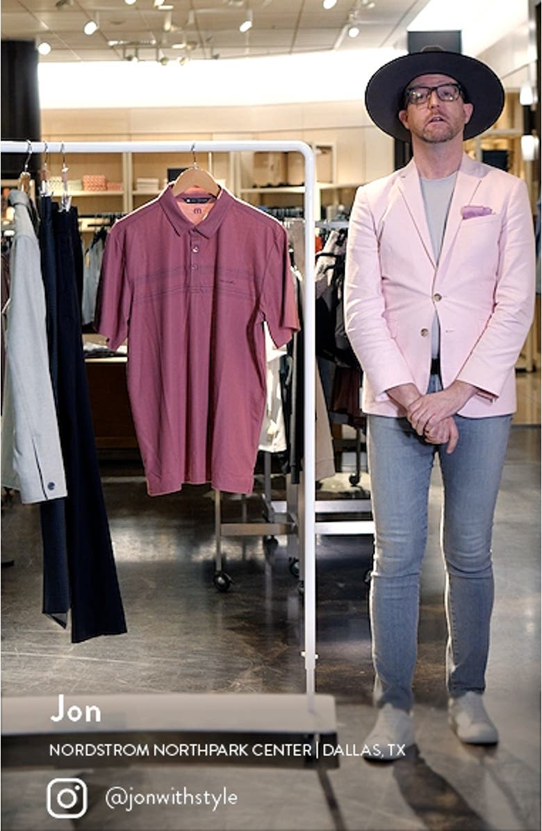 On Schedule Stripe Piqué Polo, sales video thumbnail