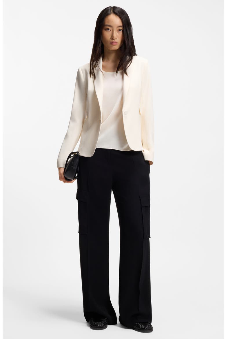 Jia Water Repellent Blazer, Alternate, color, SOFT CREAM