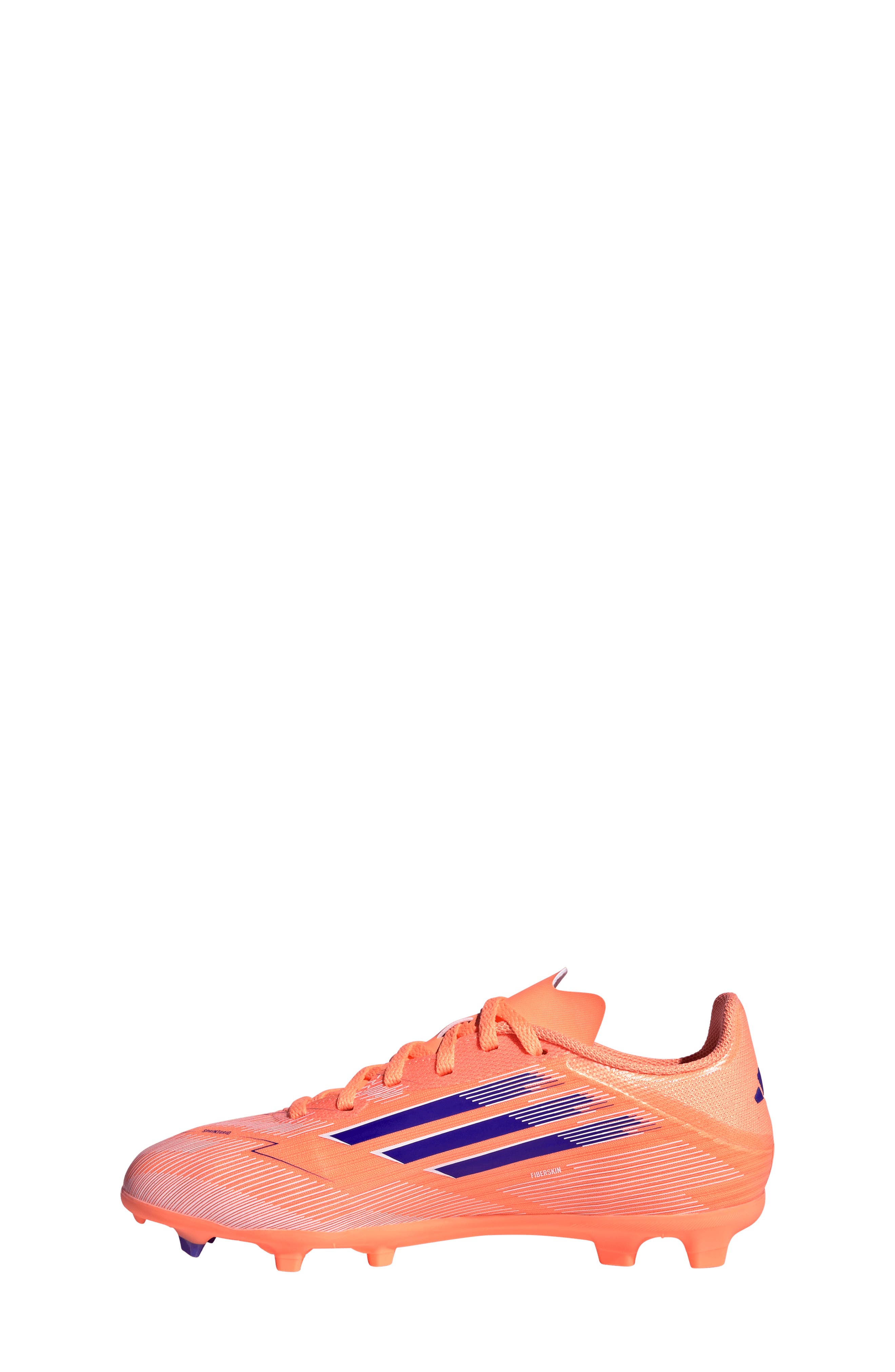 adidas Kids' F50 League Firm/Multiground Soccer Cleat, Alternate, color, Beam Orange/ Lucid Blue/ White