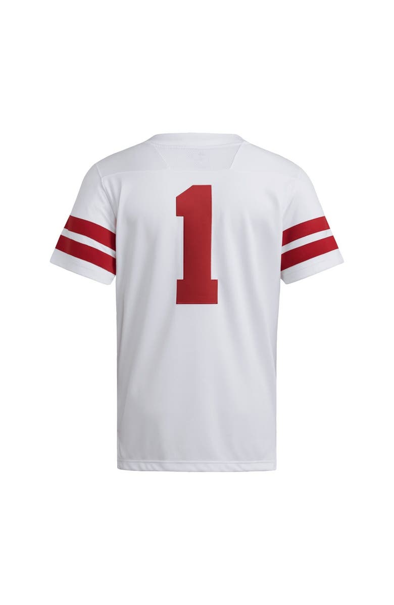 adidas Men's adidas #1 White Nebraska Huskers Premier Jersey, Alternate, color, White