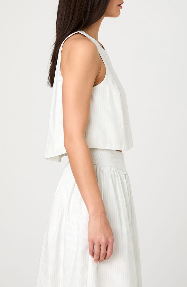 French Connection Pinstripe Cotton Poplin Tank, Alternate, color, 