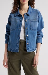 Treasure & Bond Back Pleat Denim Jacket