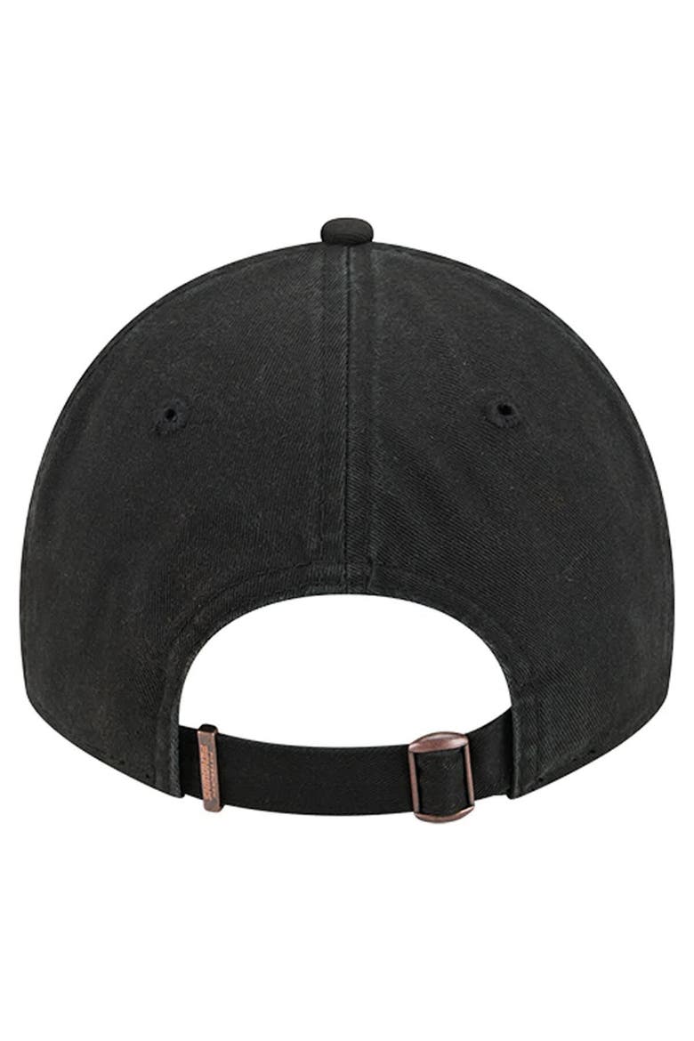 Men's New Era  Black Pittsburgh Penguins Stamp Fabric Applique 9TWENTY Adjustable Hat, Alternate, color, Black