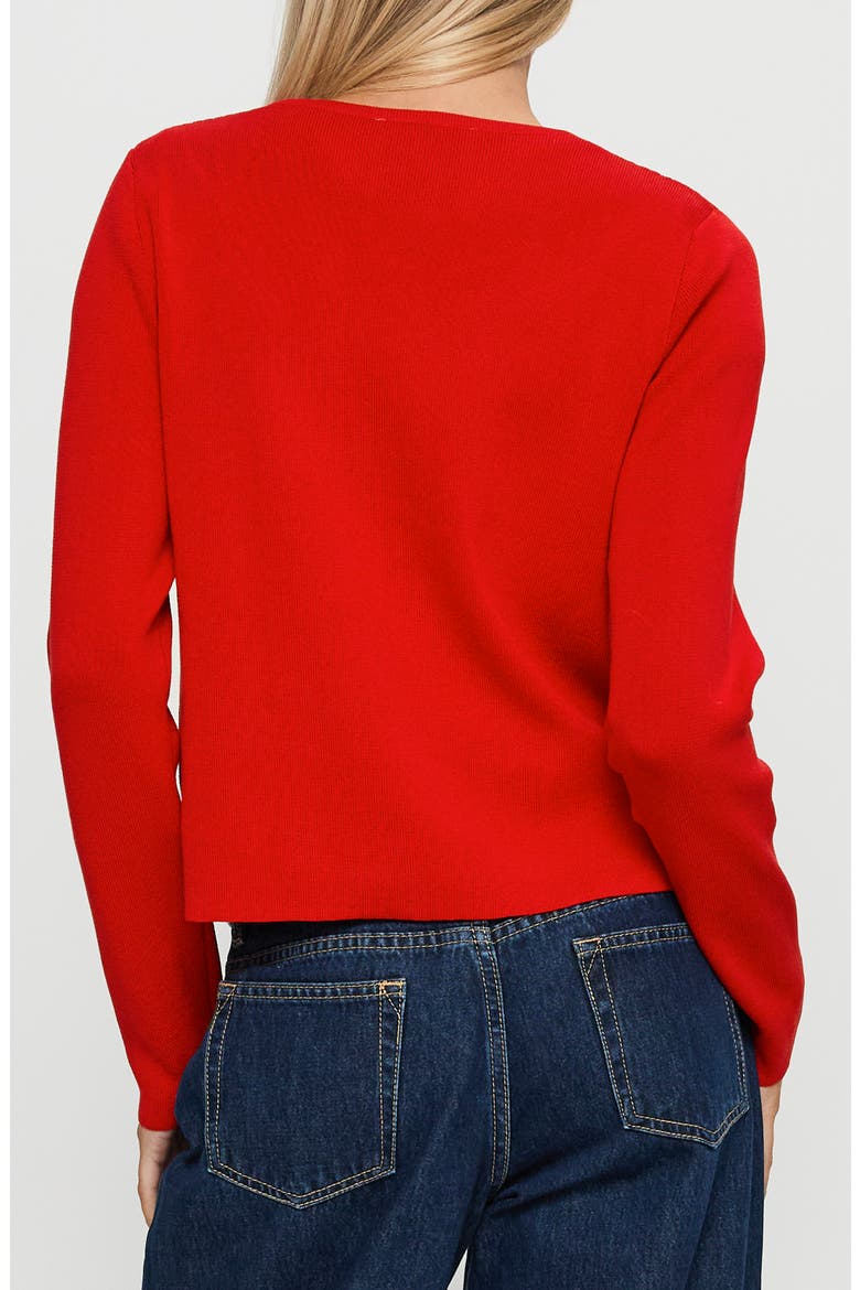 Old Burlington Relaxed Cardigan, Alternate, color, RED