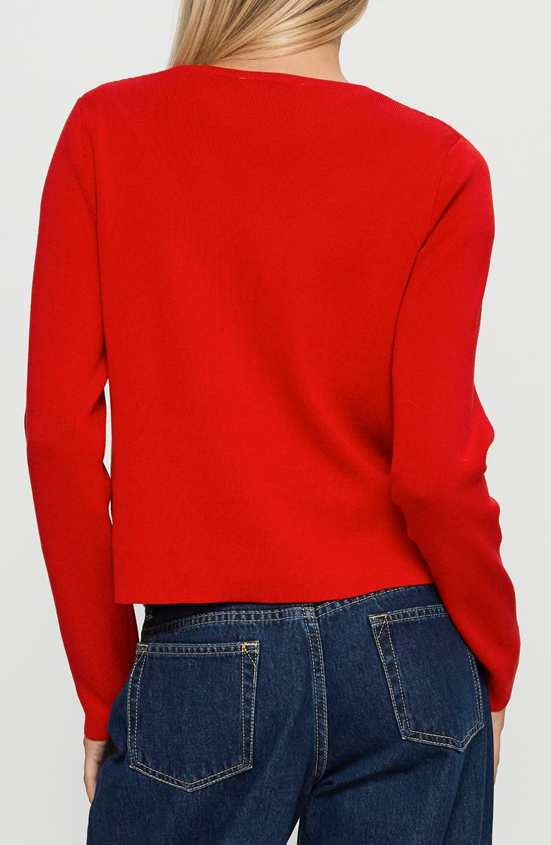 Princess Polly Old Burlington Relaxed Cardigan, Alternate, color, Red