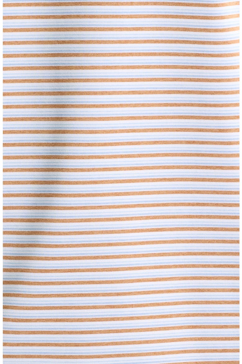 Brooks Stripe Summer Comfort Performance Jersey Polo, Alternate, color, DARK AMBER