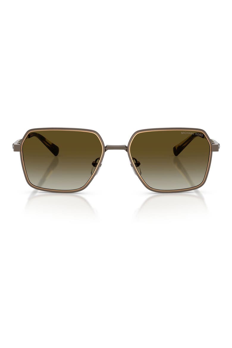 Dana Point 57mm Square Sunglasses, Main, color, MATTE HUSK / OLIVE GRADIENT
