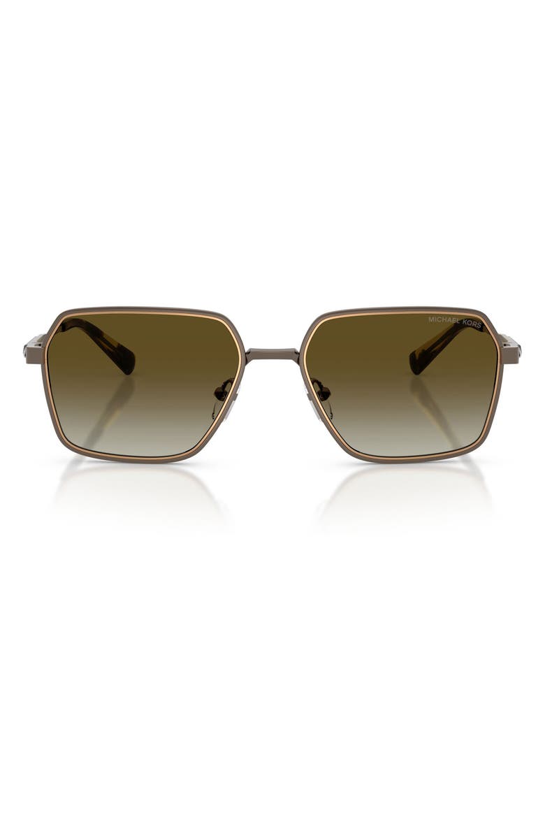 Michael Kors Dana Point 57mm Square Sunglasses, Main, color, Matte Husk / Olive Gradient