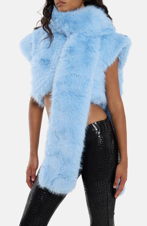 Saskia Faux Fur Shrug