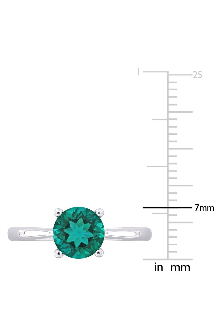 Lab Created Emerald Solitaire Ring, Alternate, color, GREEN
