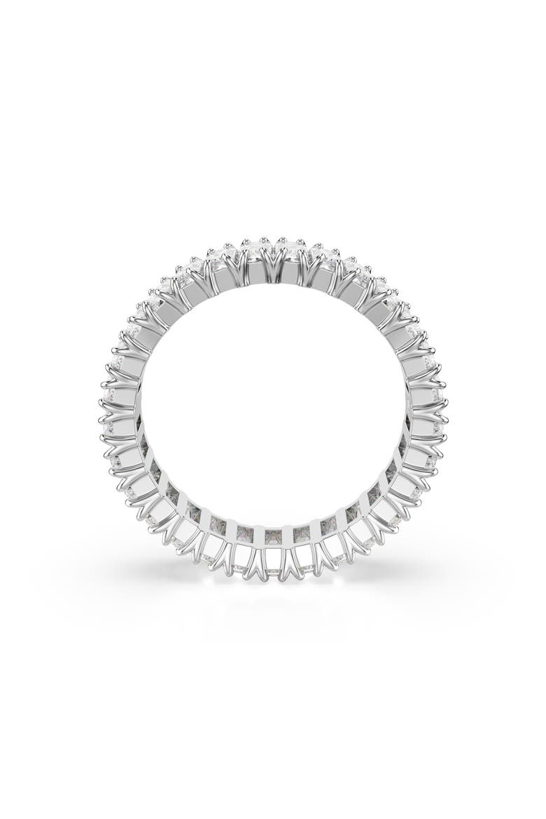 Matrix Baguette Crystal Eternity Ring, Alternate, color, WHITE GOLD